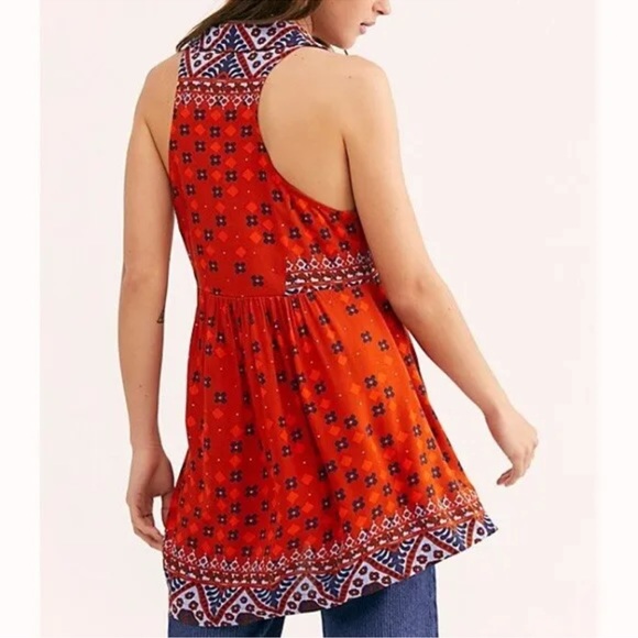 Free People Charlotte mixed print fit & flare top - Picture 3 of 9